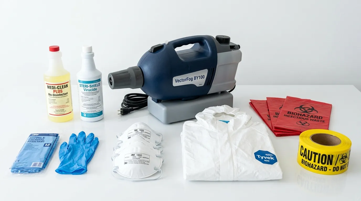 Professional biohazard remediation crew working in Roswell